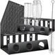 image 1 of Bottle Holder Triso - for 3 bottles, with drip tray, lid holder & cleaning brush