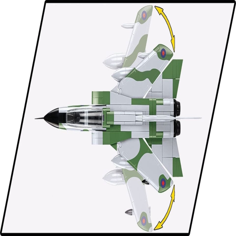 image 1 of Panavia Tornado GR.1 RAF brick plane model - COBI 5852 - 520 bricks