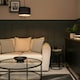 image 1 of ValueLights Pair of - Charcoal Grey Fabric Cylinder Ceiling Pendant Lampshade/Table Lamp Drum Light Shade - Small