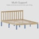 image 3 of Vida Designs Milan 4ft6 Double Bed Wood Frame, Low Foot End, Pine, 135 x 190cm