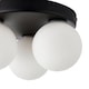 image 4 of Toronto 3 Light IP44 Flush Matte Black Ceiling Light