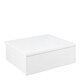 image 1 of Avignon Square Bedside Table with 1 Drawer in White