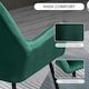 image 4 of HOMCOM Modern Accent Chair Velvet-Feel Upholstered Lounge Armchair Green