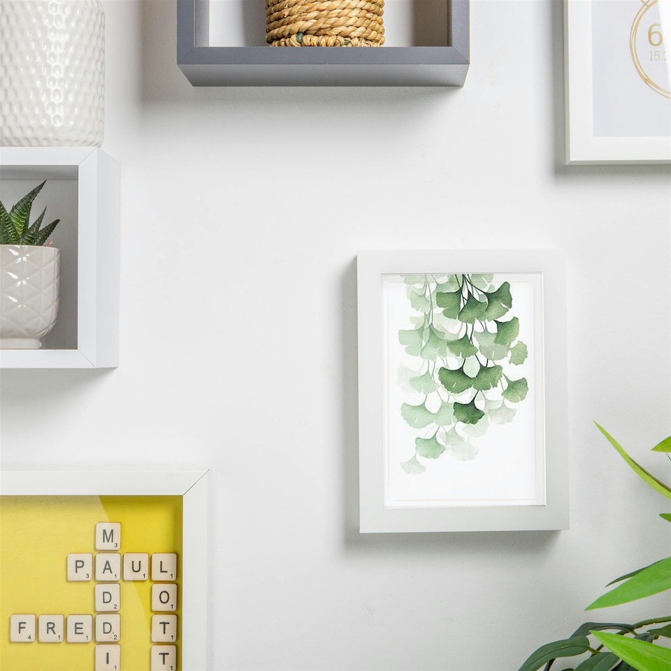 image 1 of Nicola Spring 3D Box Photo Frame - 5 x 7'' - White
