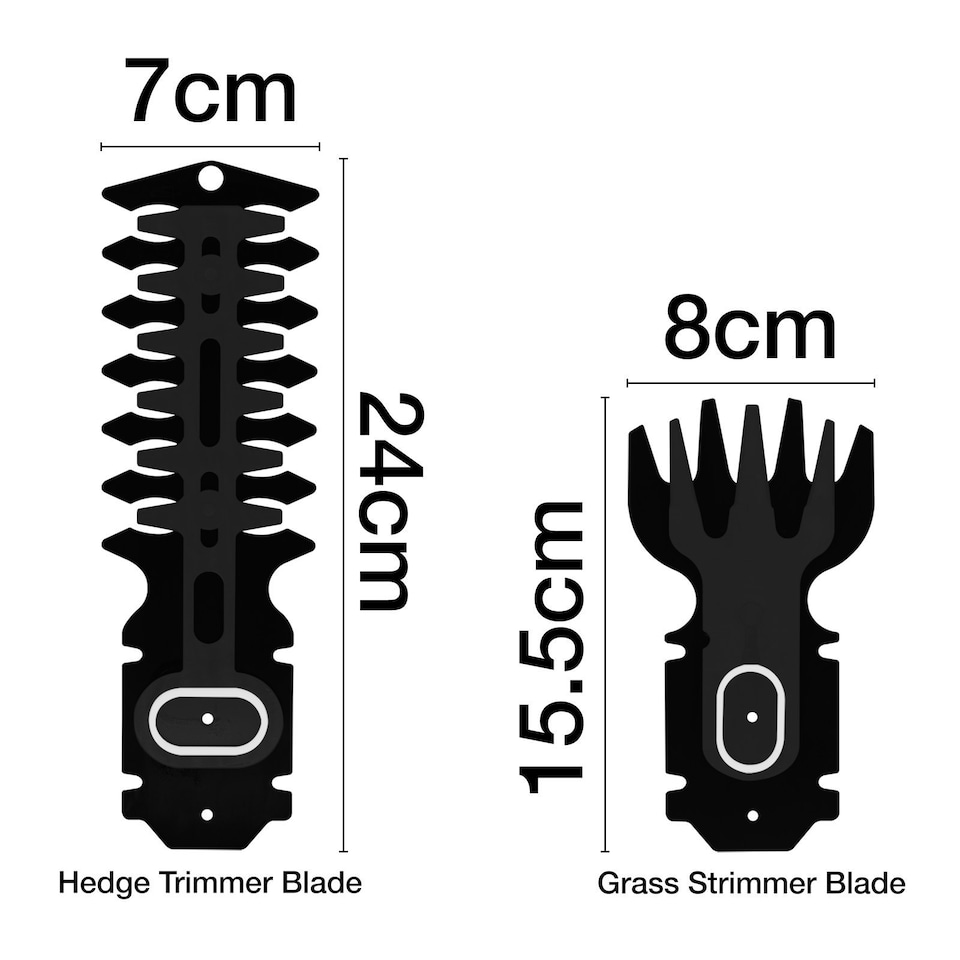 image 1 of Terratek 7.2V 2 in 1 Cordless Hedge Trimmer Cutter | Grey | Grey | 1