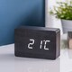 image 3 of Gingko Design Brick Click Clock Black with White LED