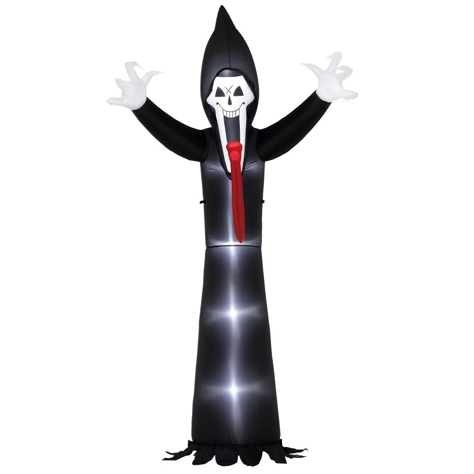 image 1 of Outsunny 10 FT Grim Reaper Halloween Inflatable for Indoor, Outdoor Party