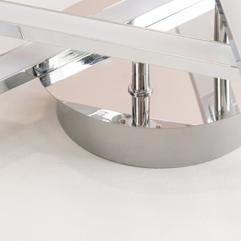 image 1 of ValueLights Infinity Chrome Crossover Integrated LED Ceiling Light | Silver