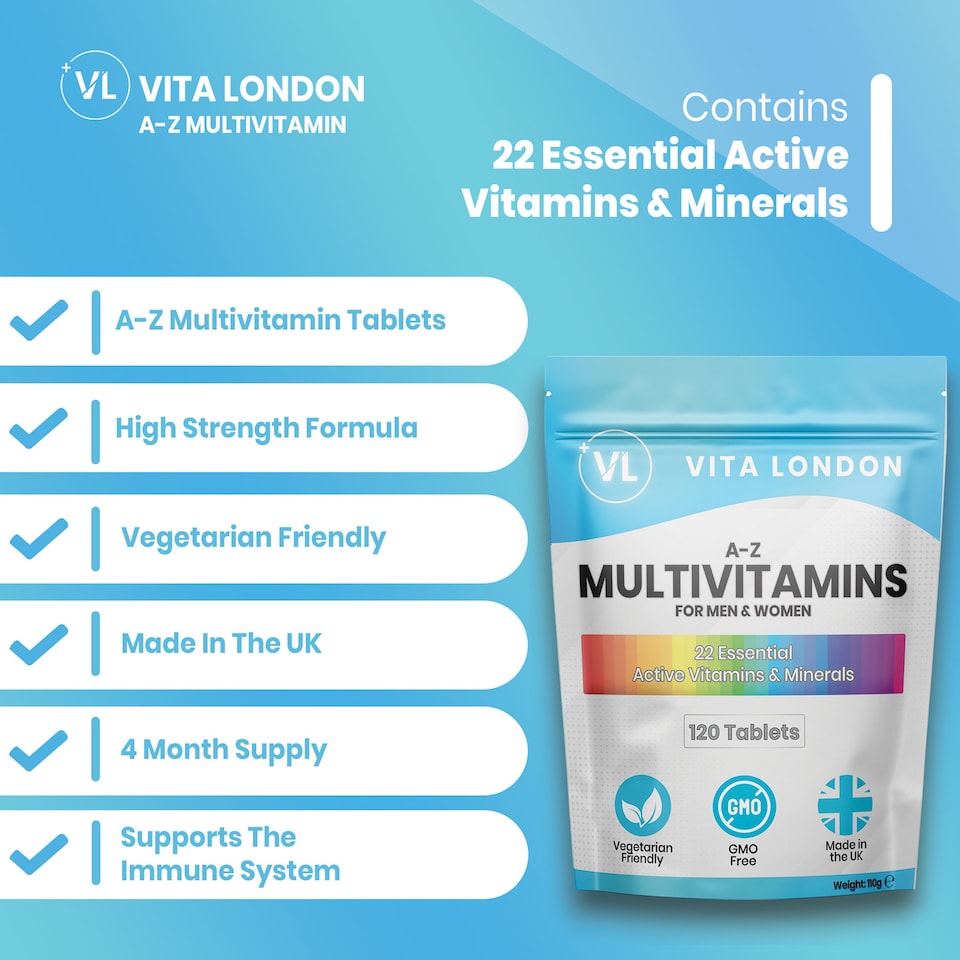 image 1 of AZ Multivitamins & Minerals With Iron For Men & Women 120 Tablets