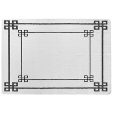 Roman Style Ornamental Frame (Rug) White | Medium: 80x150cm