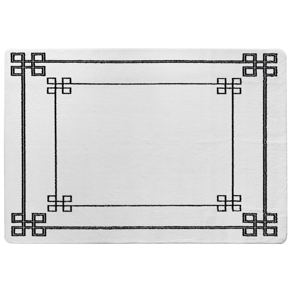 image 1 of Roman Style Ornamental Frame (Rug) White | Medium: 80x150cm