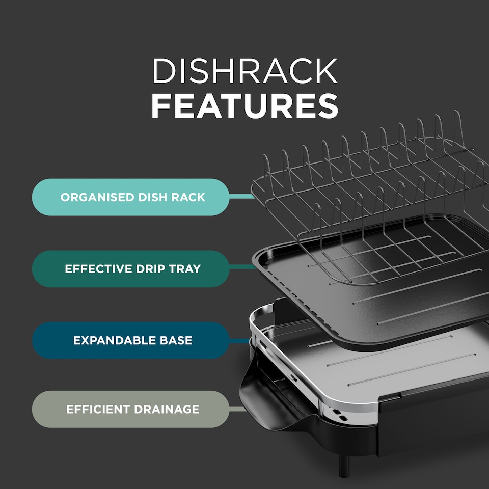 image 1 of DMD Expandable Dish Rack with Removable Cutlery Holder