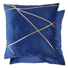 Fractal Cushion Cover 43cm x 43cm Navy Blue | Blue