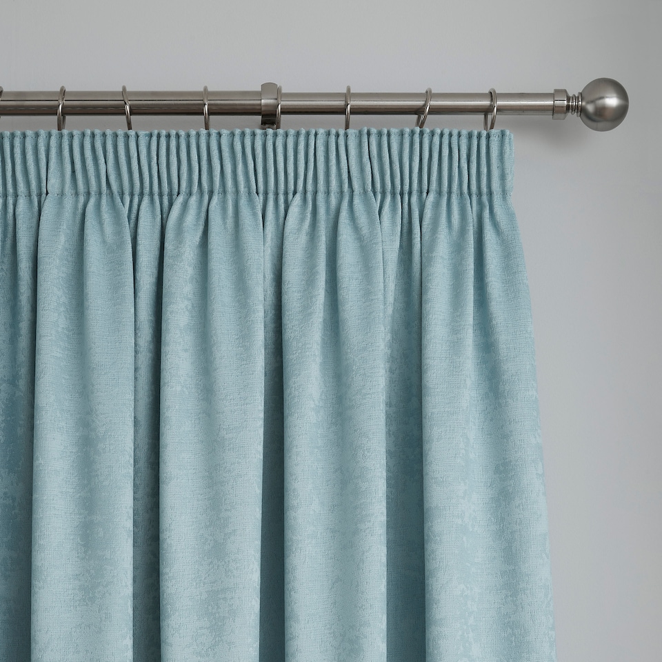 image 1 of Fusion Galaxy Pencil Pleat Curtains Duck Egg