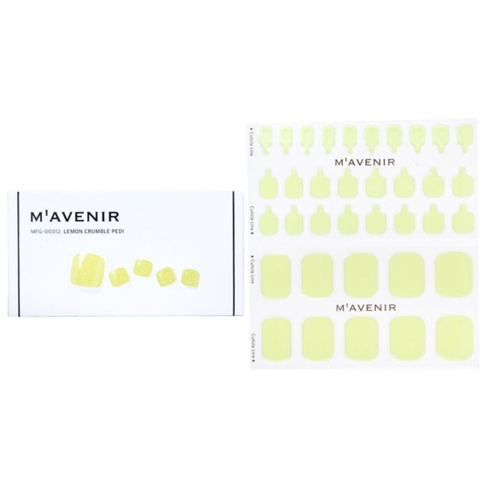 image 1 of Nail Sticker (yellow) - # Lemon Crumble Pedi - 36pcs Multi