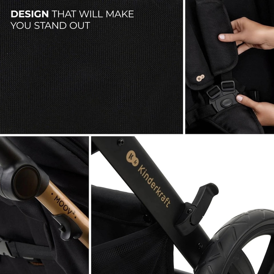 image 1 of Kinderkraft Travel System Moov 2 3In1 + Mink Pro Car Seat
