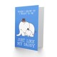 image 2 of Elephant Calf Top Hat Want To Be Just Like Daddy Fathers Day Card