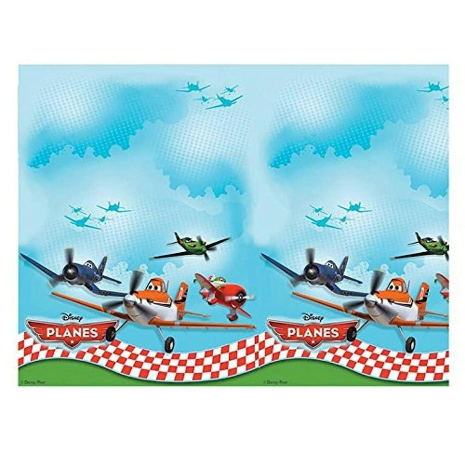 Disney Planes Plastic Party Table Cover - Multicoloured - 1.8m x 1.2m