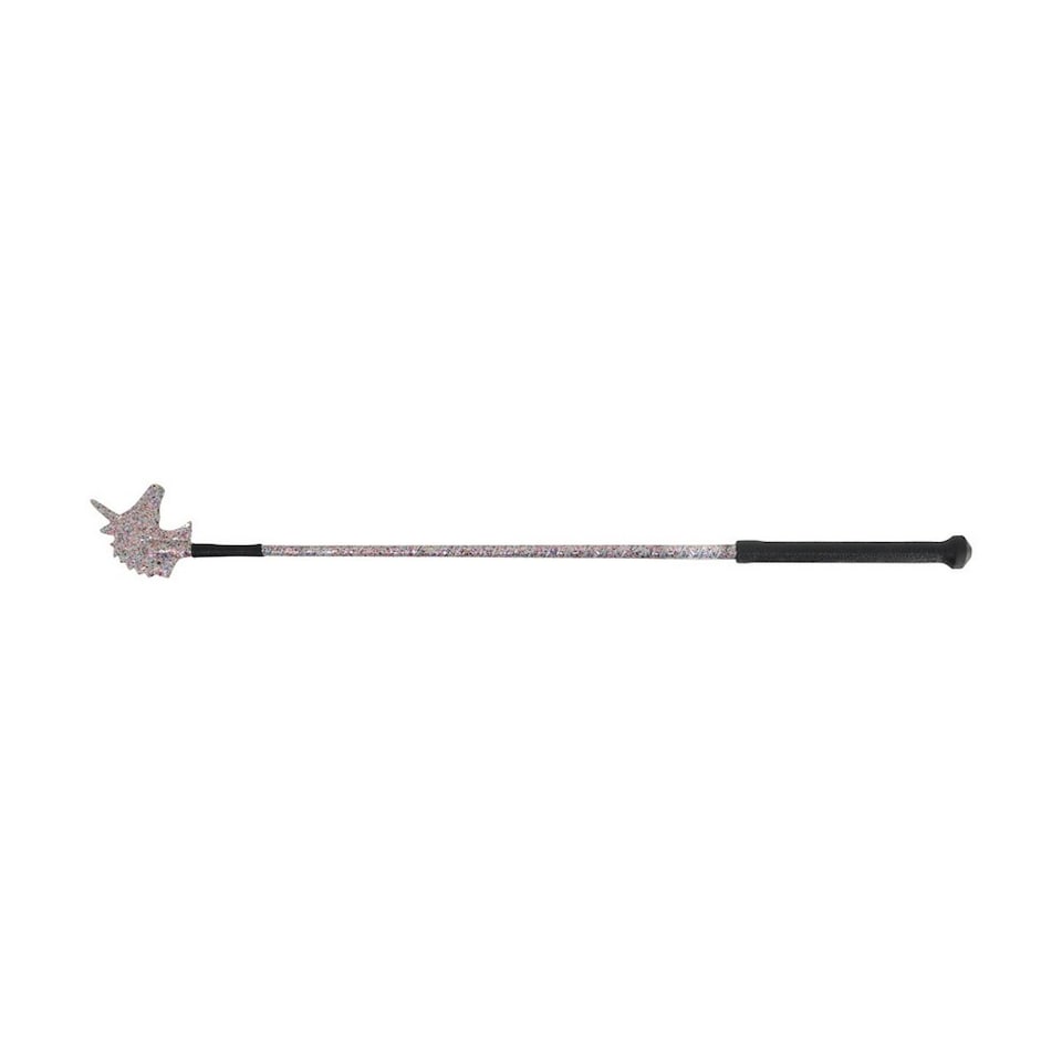 HySCHOOL Unicorn Riding Whip - Rainbow Glitter - 65cm