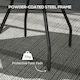 image 4 of Outsunny Garden Table with Glass Printed Design for Outdoor, Multicolour
