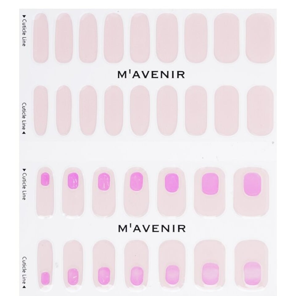 image 1 of Nail Sticker (pink) - # Glass Soft Pink Nail - 32pcs Pink