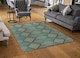 image 2 of Green Geometric Rays Rug | Multi
