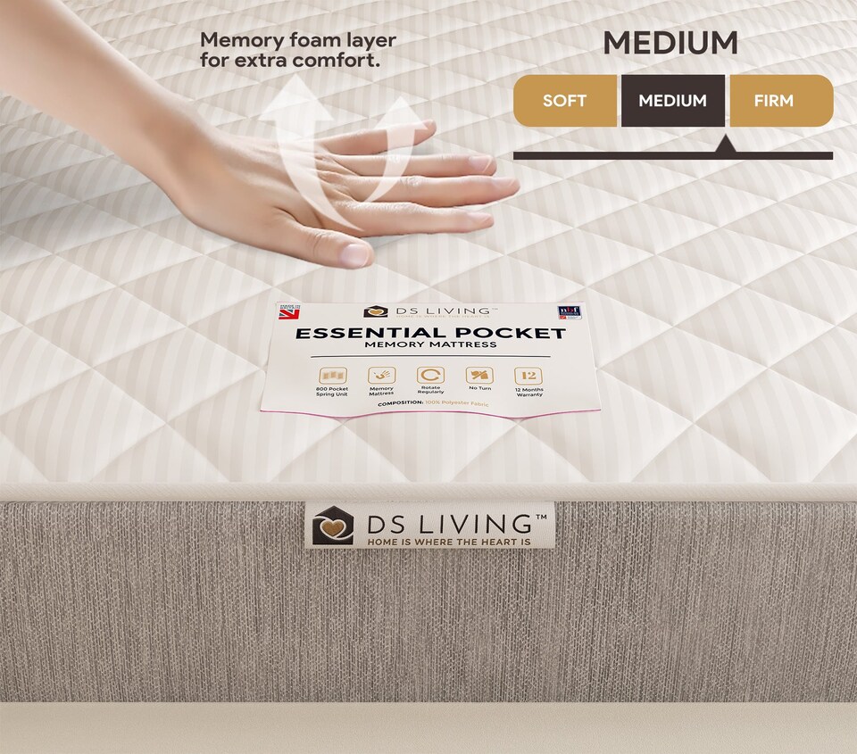image 1 of Elevate Memory Hybrid Essentials Mattress | Grey
