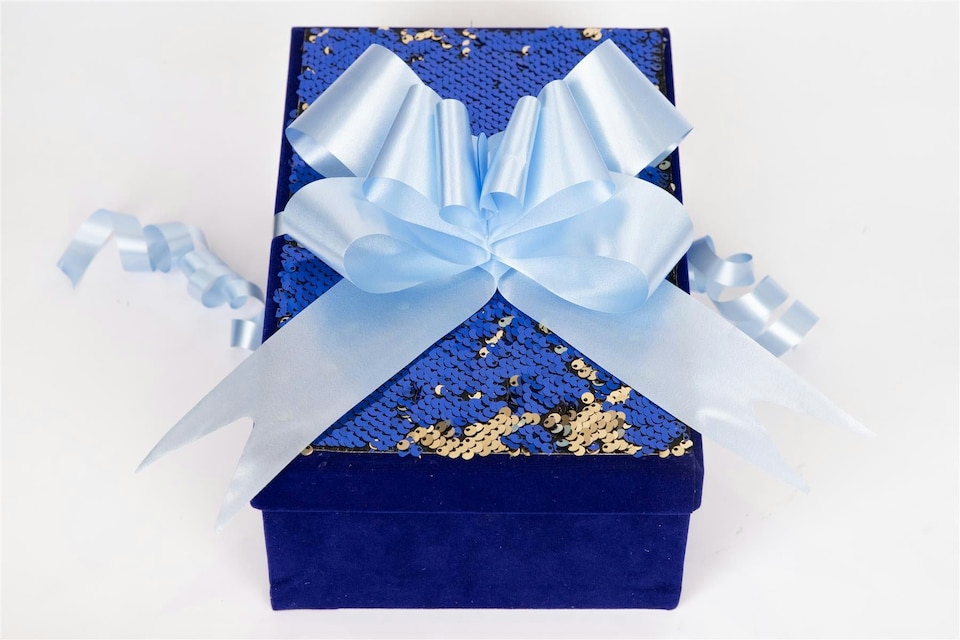 image 1 of Large 50mm/5cm Ribbon Pull Bows for All Occation Decoration , Blue, 10PK