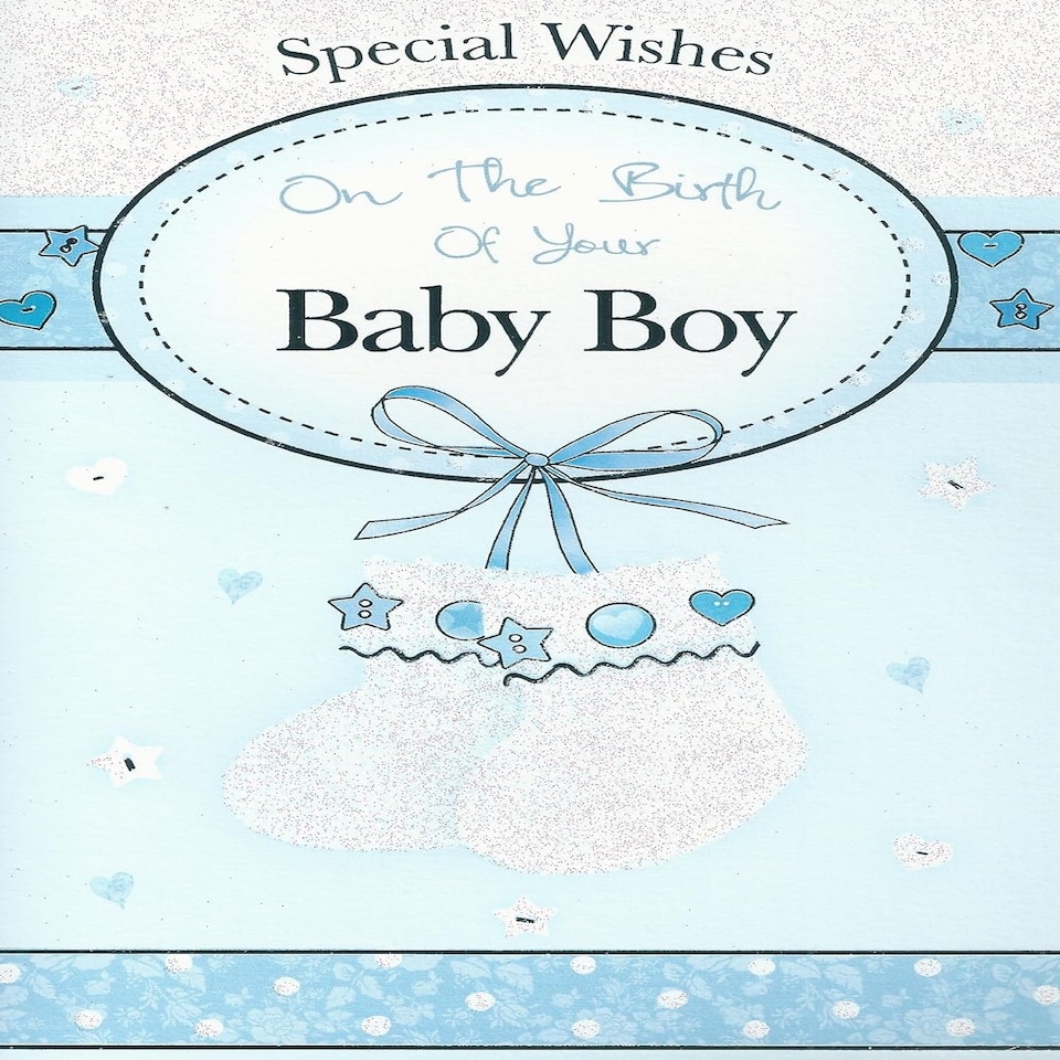 image 1 of Special Wishes On the Birth of your Baby Boy card