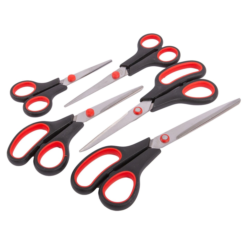 image 1 of Blackspur 5pc Stainless Steel Scissors Set - Black