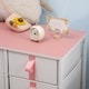 image 8 of HOMCOM Chest of Drawers, Cloth Organizer Unit with 6 Fabric Drawers, Metal Frame and Wooden Top, Storage Cabinet for Kids Room, Living Room, Closet, Hallway, Pink