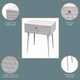 image 3 of Options Saturn 1 Drawer Metal Bedside Cabinet - Painted Finish with Metal Handle and Mid-Century Tapered Legs