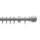 image 1 of 28mm Wooden Grey Curtain Pole Set 60cm | Grey | Grey