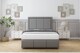 image 1 of Sloomy Lancaster Pewter Dumfries Divan Bed With Mattress No Drawers With 26" Strutted Headboard & 12" Matching Footboard 6' Super King | Grey | Pewter | Super King | 1