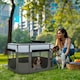 image 2 of PawHut Portable Dog Pen for Puppies, Rabbits, Kittens, Guinea Pigs - Grey