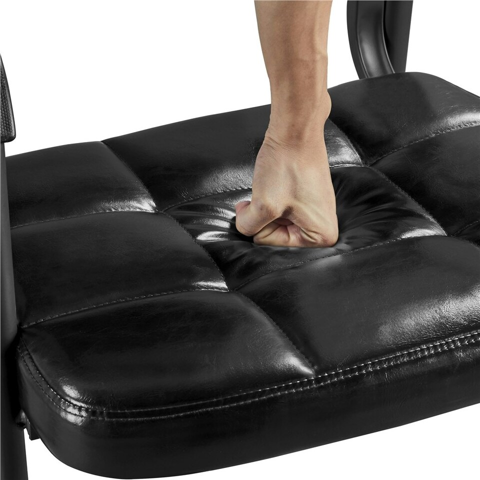 image 1 of Yaheetech 2pcs Office Reception Upholstered Chairs for Home & Office Black | Black
