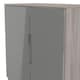 image 5 of Lucca 2 Door Cabinet in Grey Gloss & Grey Oak (Ready Assembled) | Grey | Grey Gloss & Grey Oak