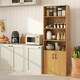 image 9 of COSTWAY 178 CM Bookcase 6-tier Modern Style Storage Natural Yellow