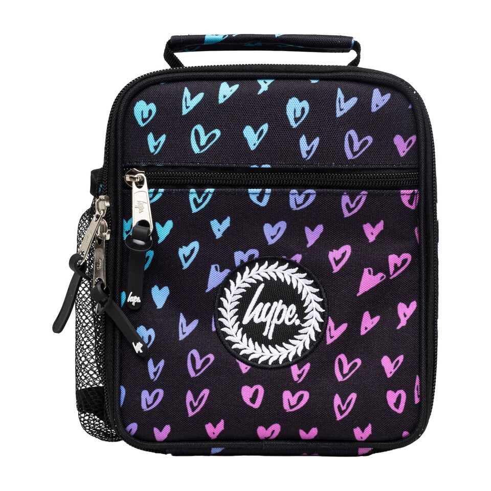 image 1 of Kids Lunch Box Pink Scribble Hearts | Thermal Insulated School Bag 4.5L | Pink | Pink | One Size | 1