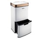 image 3 of Cooks Professional Recycling Sensor Bin 75L with Dual Compartments & Food Caddy | White | White & Copper