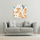 image 2 of Autumn Geometrics with Maple Leaves (Canvas Print) 127 x 127 x 4cm
