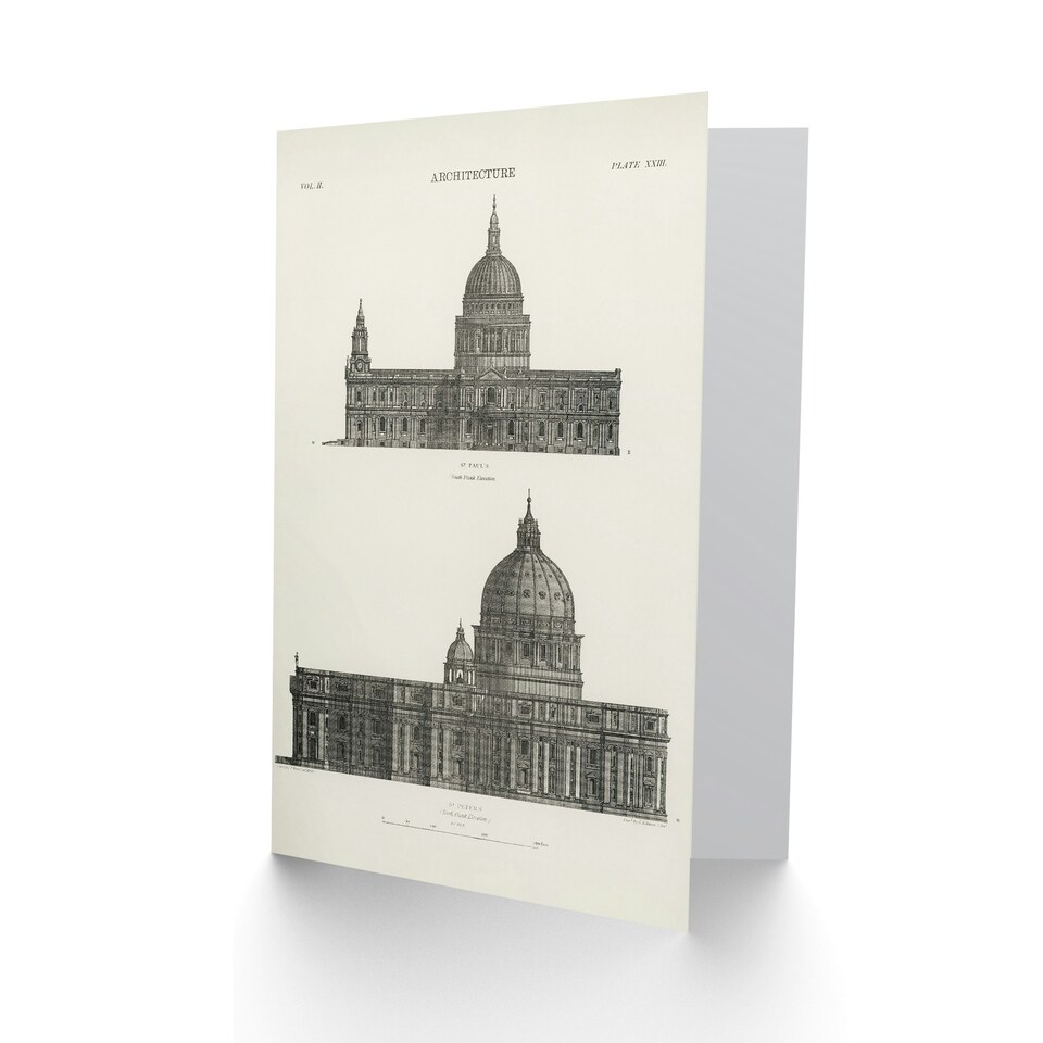 image 1 of Vintage Encyclopaedia Britannica Art Card St Paul St Peters