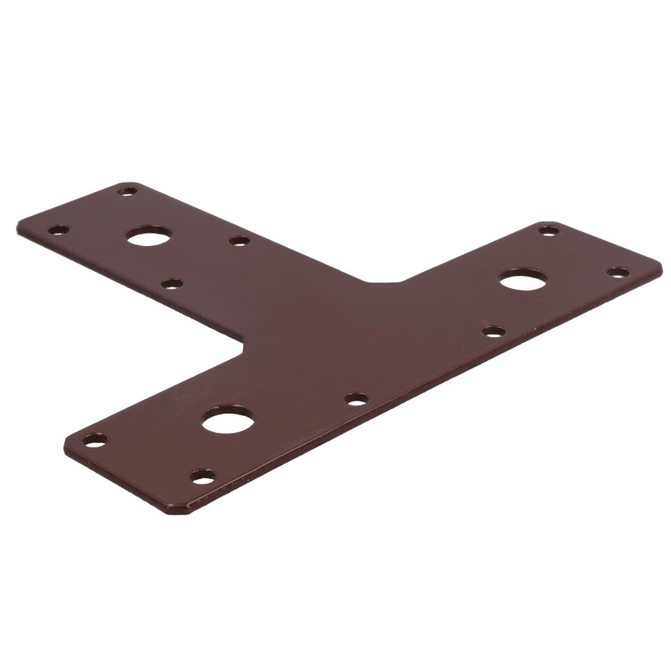 image 1 of T-Shape Bracket Brace Fastener Plate 150 x 90 x 37mm Joist Joiner Mending 5PK