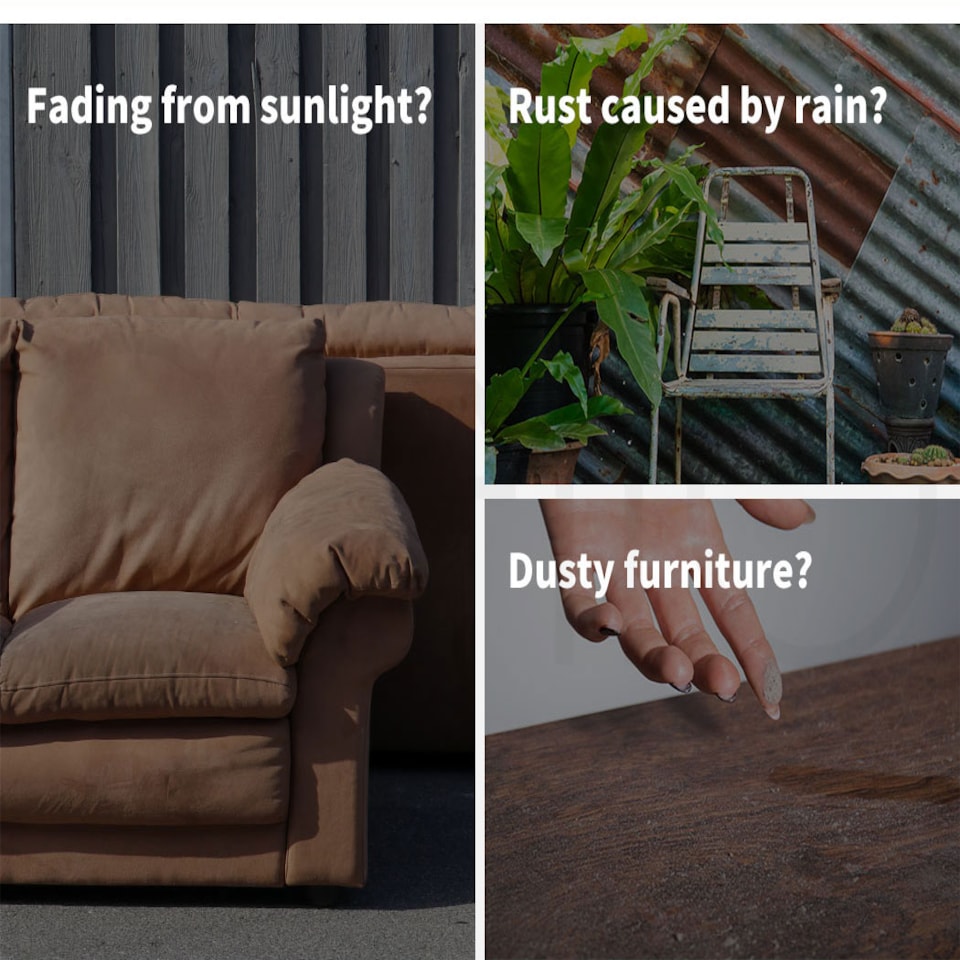 image 1 of Marlow Outdoor Furniture Cover Garden Patio Waterproof Rain UV Protector | Black | 170cm