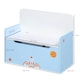 image 7 of ZONEKIZ 2 In 1 Wooden Kids Storage Bench, Toy Box w/ Safety Rod - Blue 