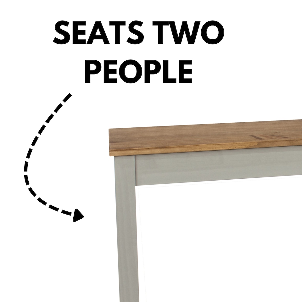 image 1 of Linea Grey Wax and Antique Wax Wooden Dining Bench - Available in 105cm and 135cm Sizes | Grey | Grey | M | 1