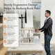 image 4 of VonHaus Height Adjustable Bamboo Standing Desk Converter, 80cm Length | Multi | Light Wood