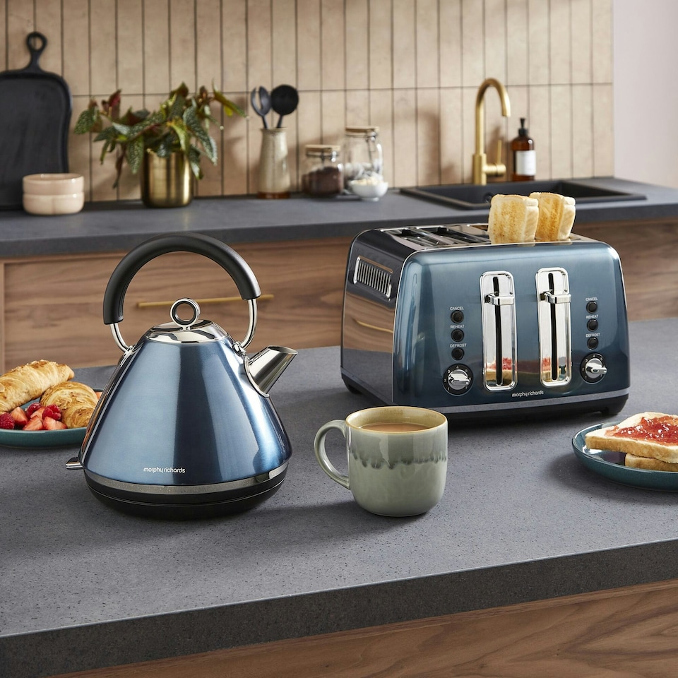 image 1 of Morphy Richards Accents Pyramid Kettle Blue