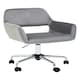 image 1 of Interiors By Premier Ergonomic Grey Velvet And Chrome Base Home Office Chair, Comfortable Work From Home Chair, Movable Chair