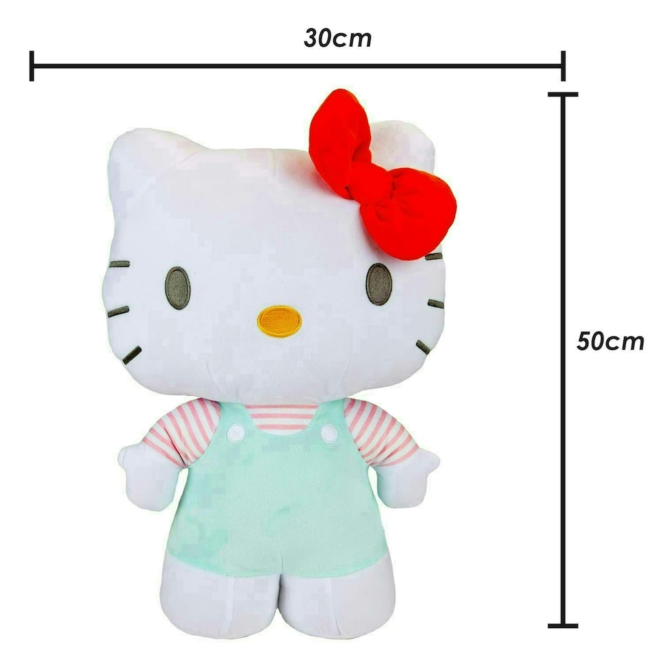 image 1 of Hello Kitty Soft Toy Large Plush Light Blue Cute Plush Huggable Cuddly 50cm Blue